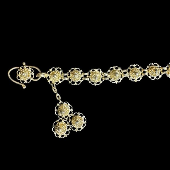 Cuttacki Tarkasi in Orissa Filigree Bracelet 7 inches - Picture 15 of 16